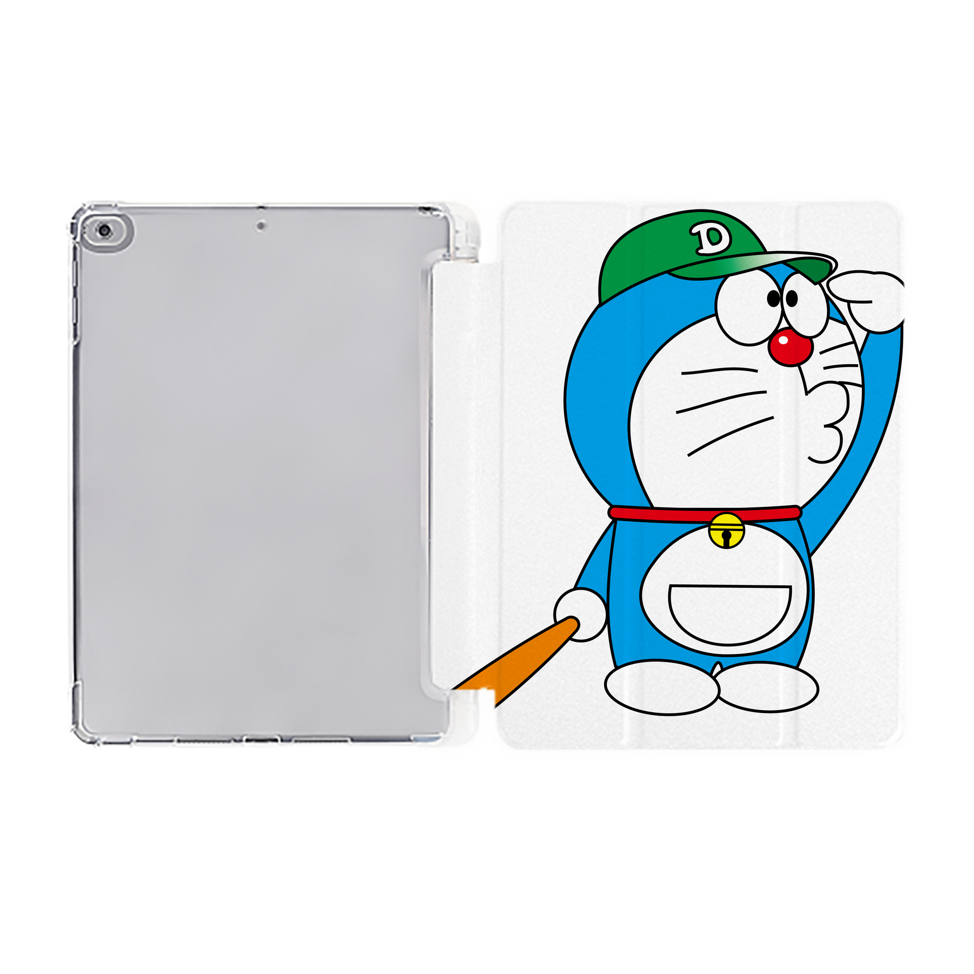 （画像用） ドラえもん Doraemon IPad ケース ペン収納付き 三つ折りスタンド PUレザー×シリコン 対応機種9.5/10.5/10.9インチ